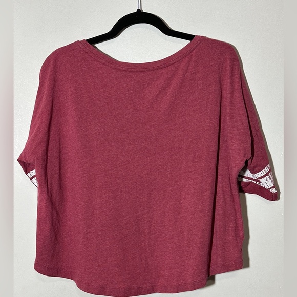 Pressbox Alabama Crimson High-Low Crop Top T-Shirt Size Large - Picture 3 of 4